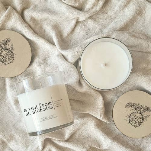 South Shore Scents Co. - Wholesale Jar/Filled Candle - A Visit from St. Nicholas Soy Candle - 10 oz Glass Jar2