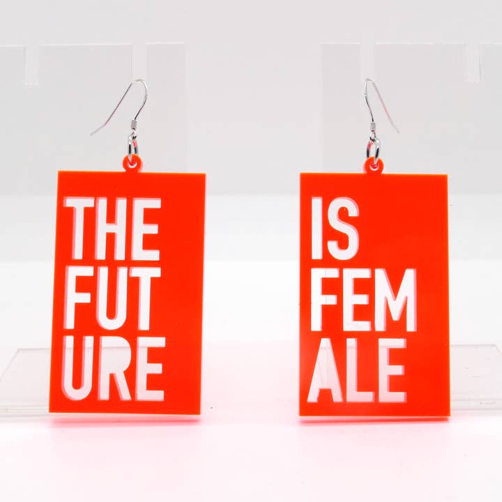 “The future is female” message earrings for wholesale by DO YOU EAR ME