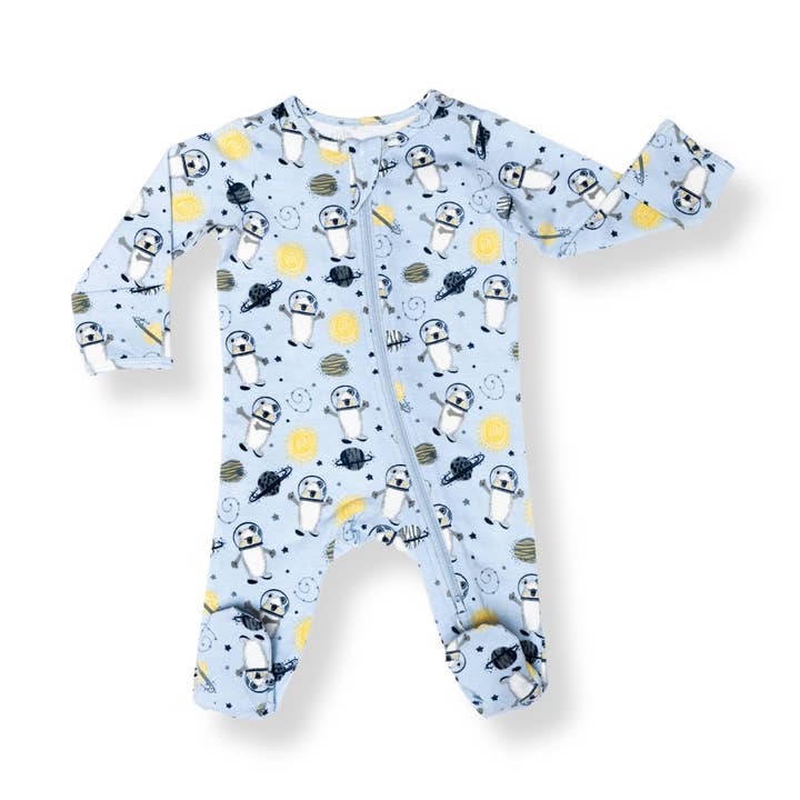 Økologisk Footie - Space Bears for engroshandel hos Norani Baby