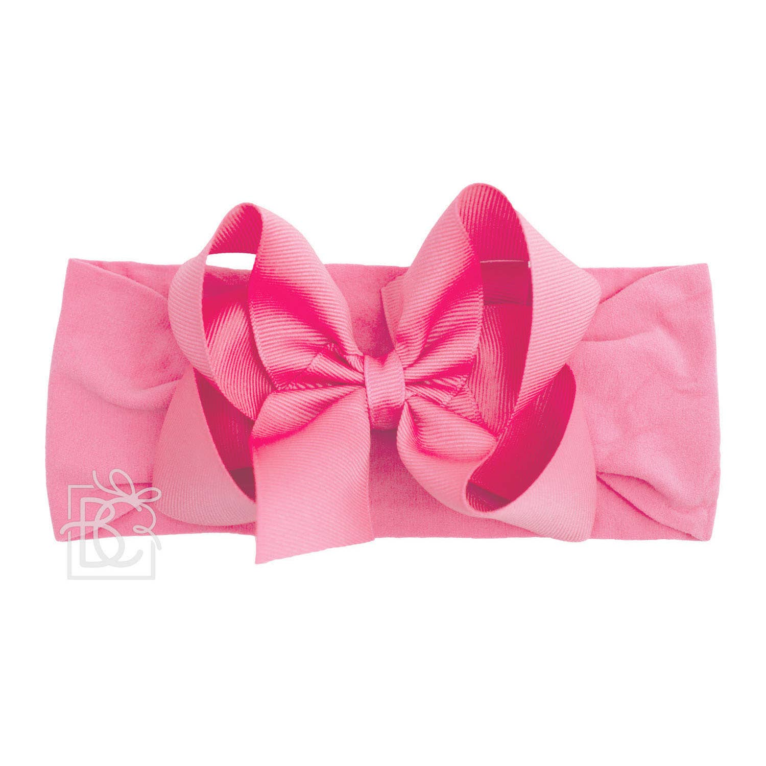 Beyond Creations, LLC - Wholesale Fashion Headband - Kids - WIDE PANTYHOSE HEADBAND W/CLASSIC GROSGRAIN BOW6
