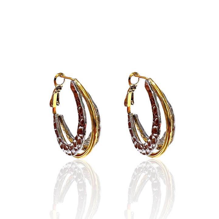 Trilogi Oval Earring - HDX2260D889 for wholesale by AMORINO SRL
