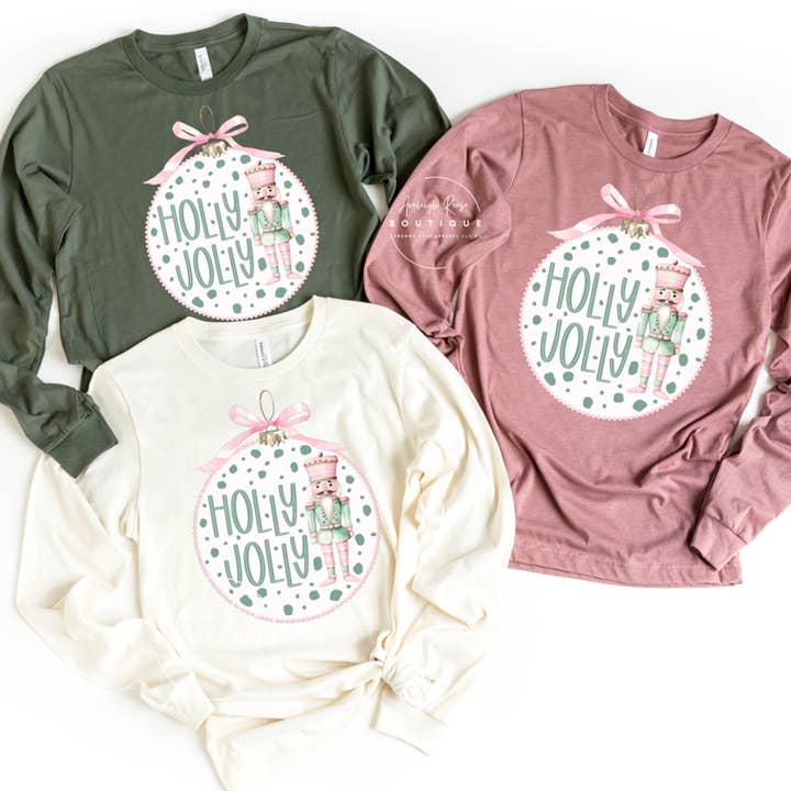 Trendy Chic Apparel LLC - Wholesale Graphic Sweatshirt - Women's - Holly Jolly Nutcracker Sweatshirts & T-Shirts 0
