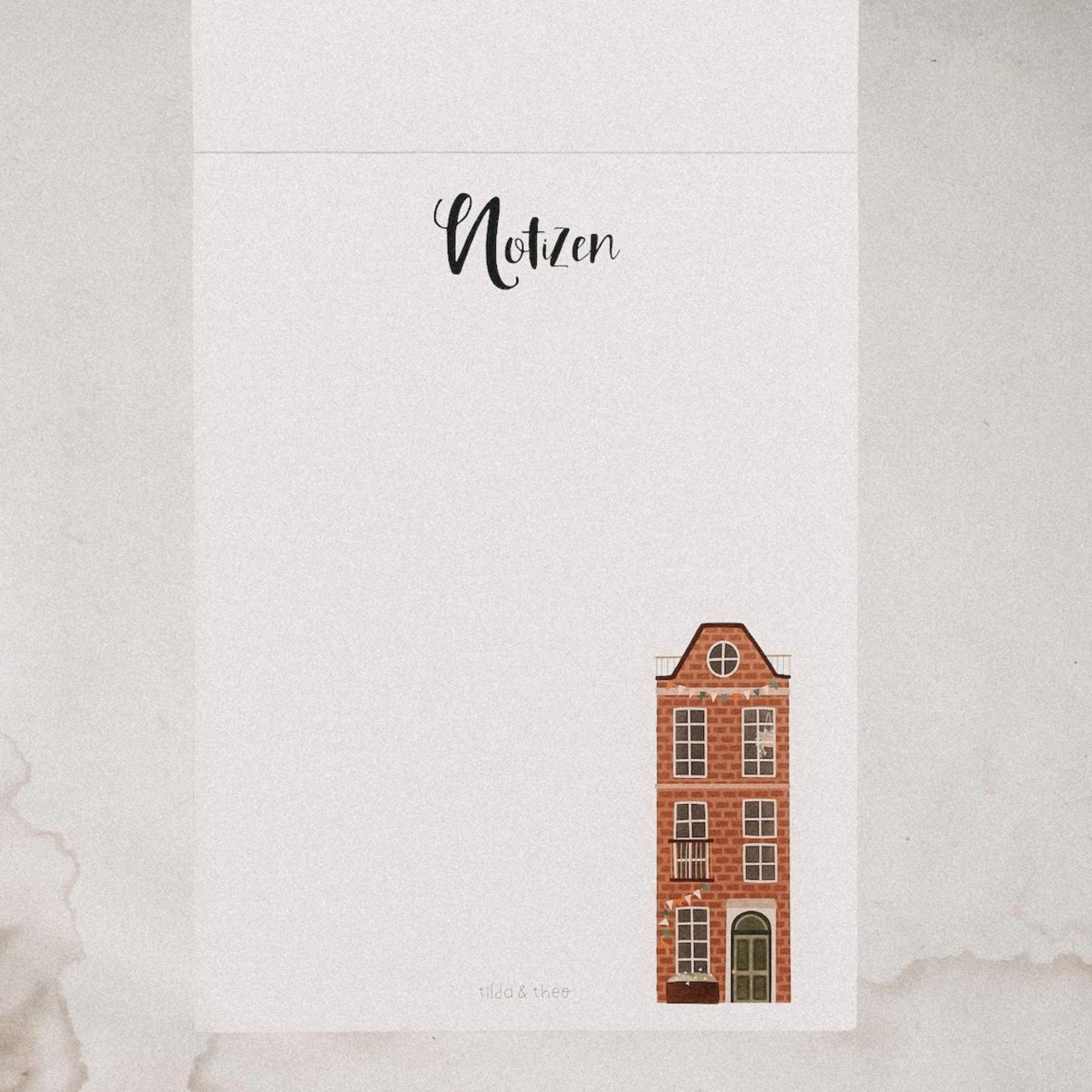 Tilda&Theo - Wholesale Notepad - House notepad - Amsterdam A52