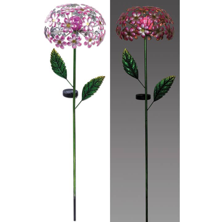 Sunset Vista Designs - Wholesale Garden/Lawn Stake - Hydrangea Solar Stake