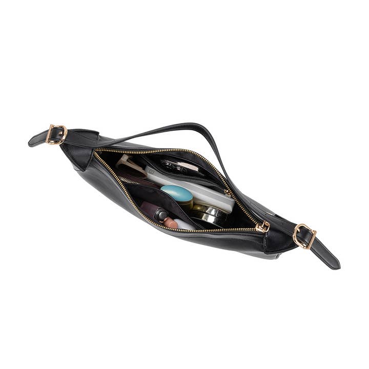 Melie Bianco - Wholesale Shoulder Bag - Women's - Nicolette Saddle Recycled Vegan Shoulder Bag