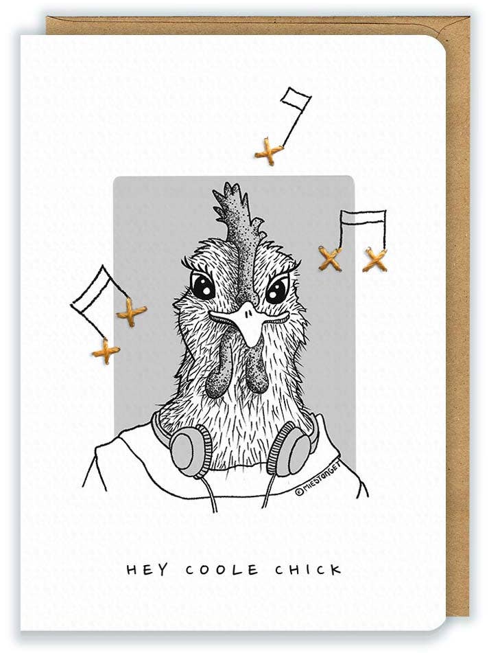 Birthday | Greeting card 'Cool chick' for wholesale by Miestanget