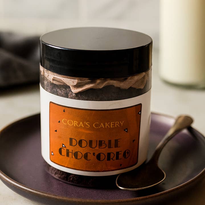 Cora’s Cakery - Wholesale Cake - Double Chocolate Oreo Cake Jar