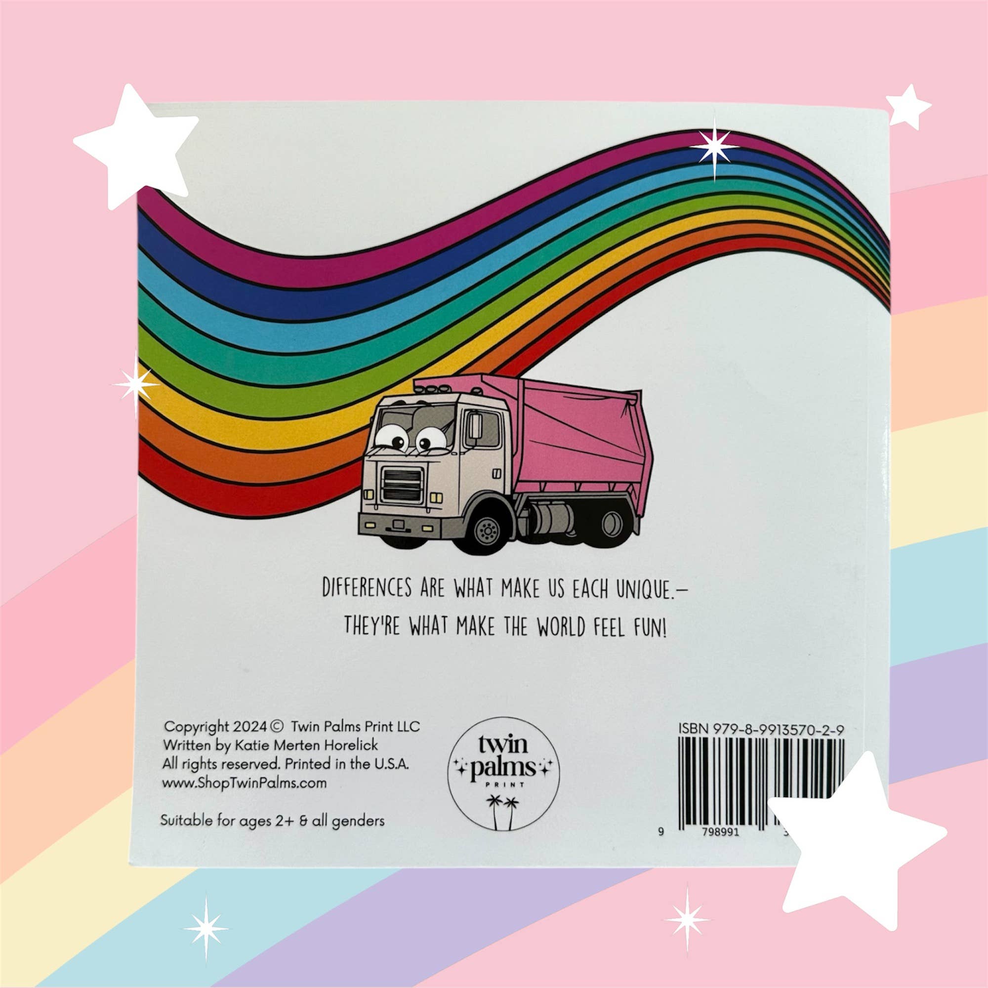 Twin Palms Print Children's Books & Greeting Cards – Großhandel Vorschulbuch (3–5 Jahre) – Scout Der pinke Müllwagen12