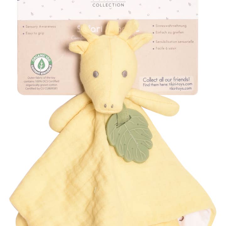 Tikiri Toys LLC - Wholesale Security/Cuddle Blanket - Baby - Safari Organic Giraffe Comforter