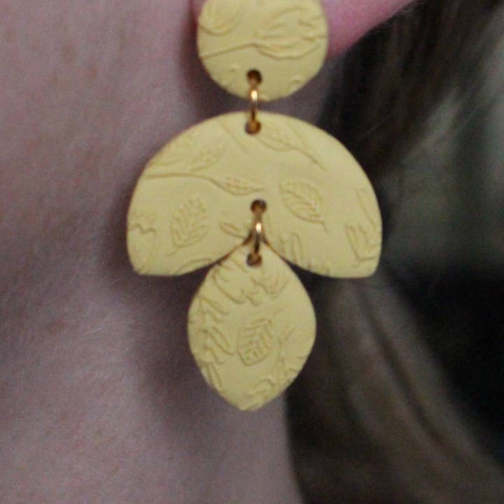 Fern and Arrow co. - Wholesale Dangle Earrings - Harriet-Polymer clay mustard earring dangle hypoallergenic2