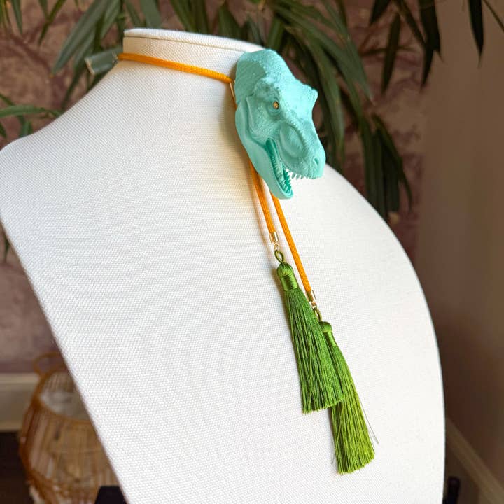 T Rex Bolo Turquoise with Golden Yellow & Olive for wholesale by Rahya Jewelry Design