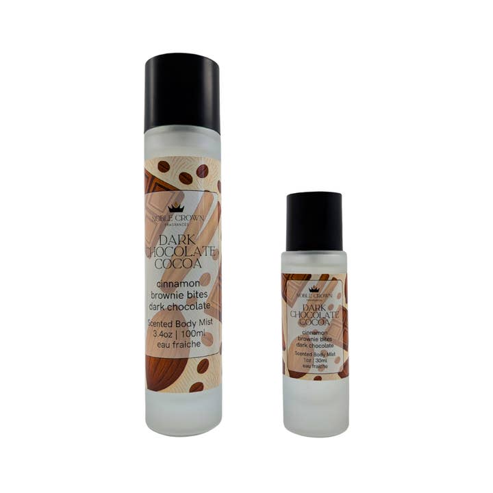 Dark Chocolate Cocoa Body Mist for wholesale by Noble Crown Fragrances