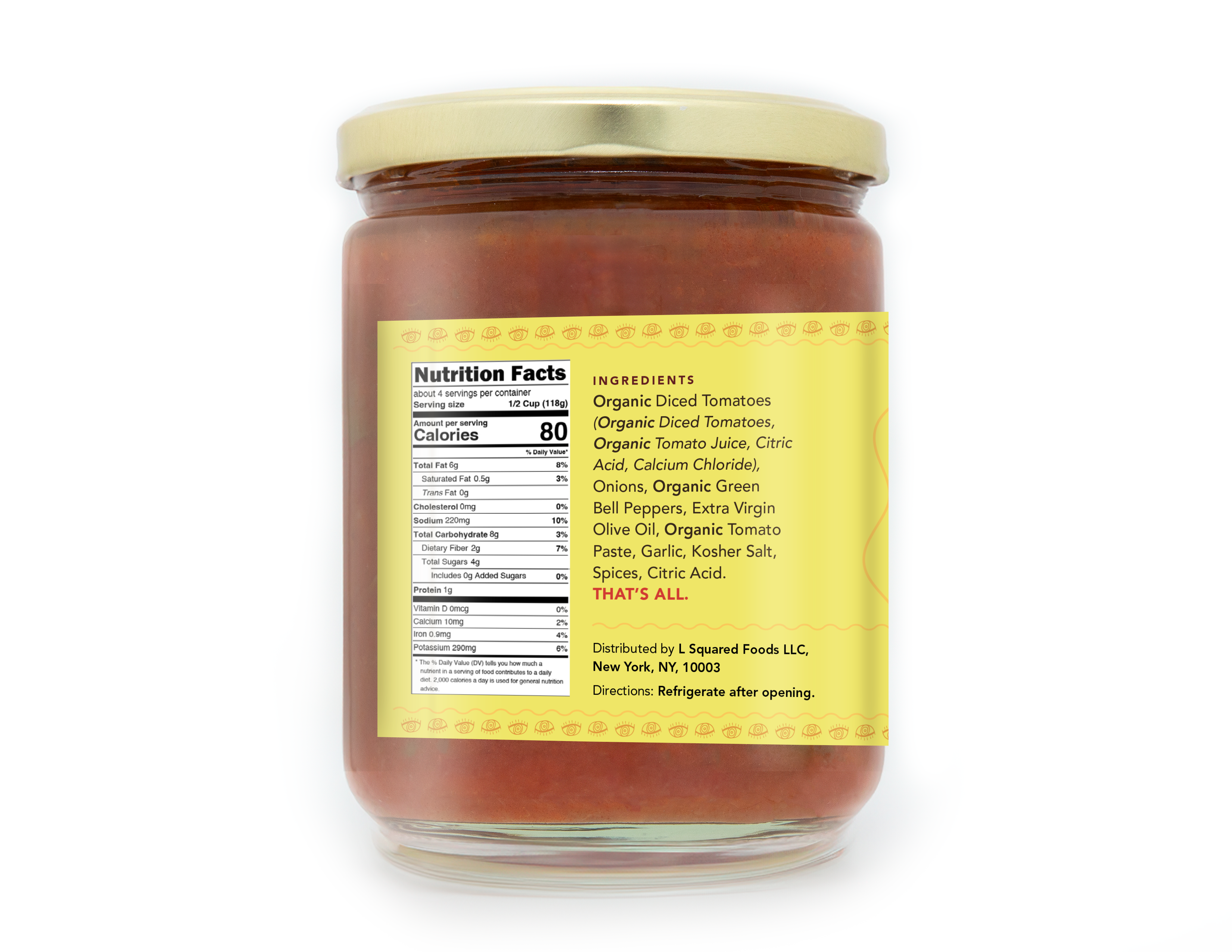 Sababa Foods - Wholesale Sauce - Sababa Foods Saturday Sauce (Mild)- 16 oz.1