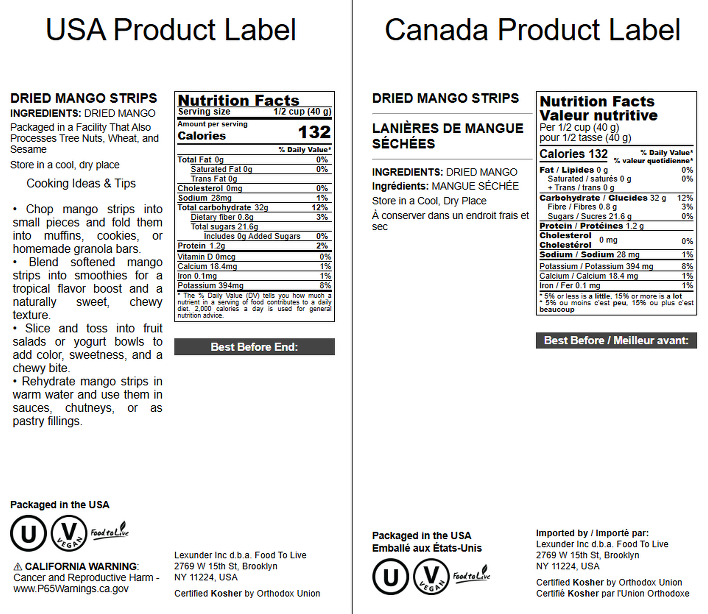 Food To Live - Wholesale Dried/Dehydrated Fruit - Dried Mango Strips – No Sugar Added. Vegan, Kosher, Bulk – by Food to Live2