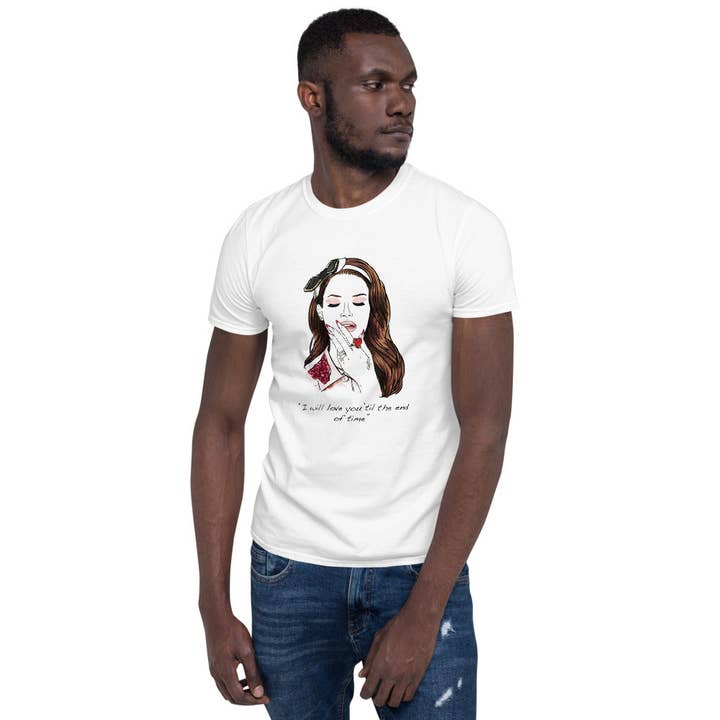 El loco del Pelo Rizo - Venta al por mayor Camiseta serigrafiada - Unisex - Camiseta Lana del Rey