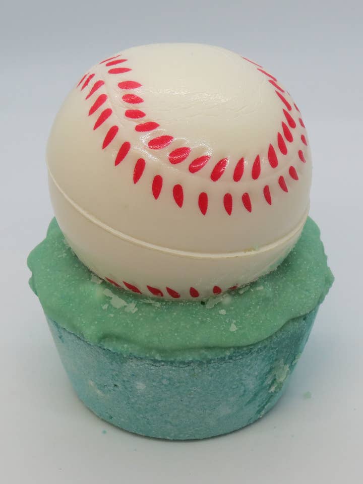 Sassy Bubbles Baseball Bath Bomb, fun bath gift for kids for wholesale by Sassy Bubbles