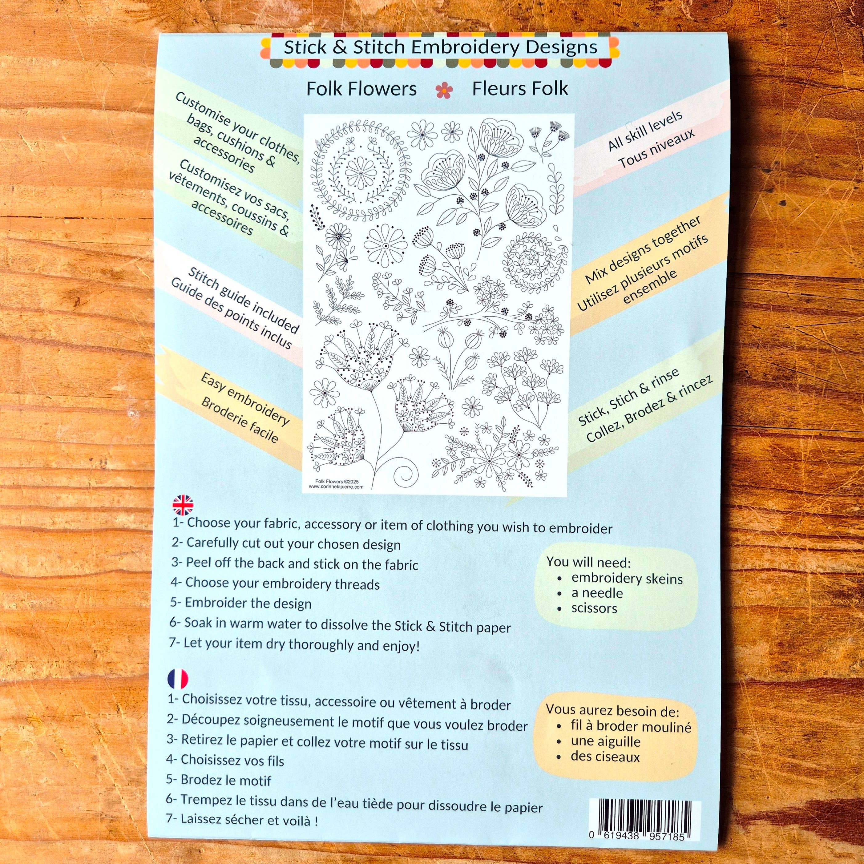 Corinne Lapierre Limited - Wholesale Craft Sewing Kit - Stick and Stitch Embroidery11