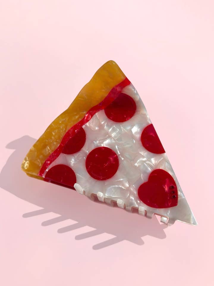 XL Pizza Slice // Cellulose Acetate Claw Clip for wholesale by Line & Co