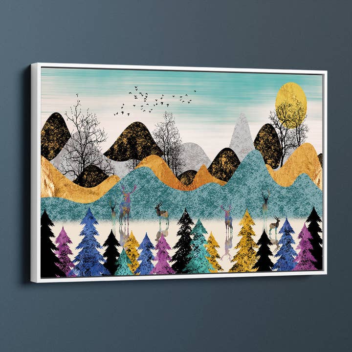 Des montagnes pleines de nature pour la vente par Meeko Print