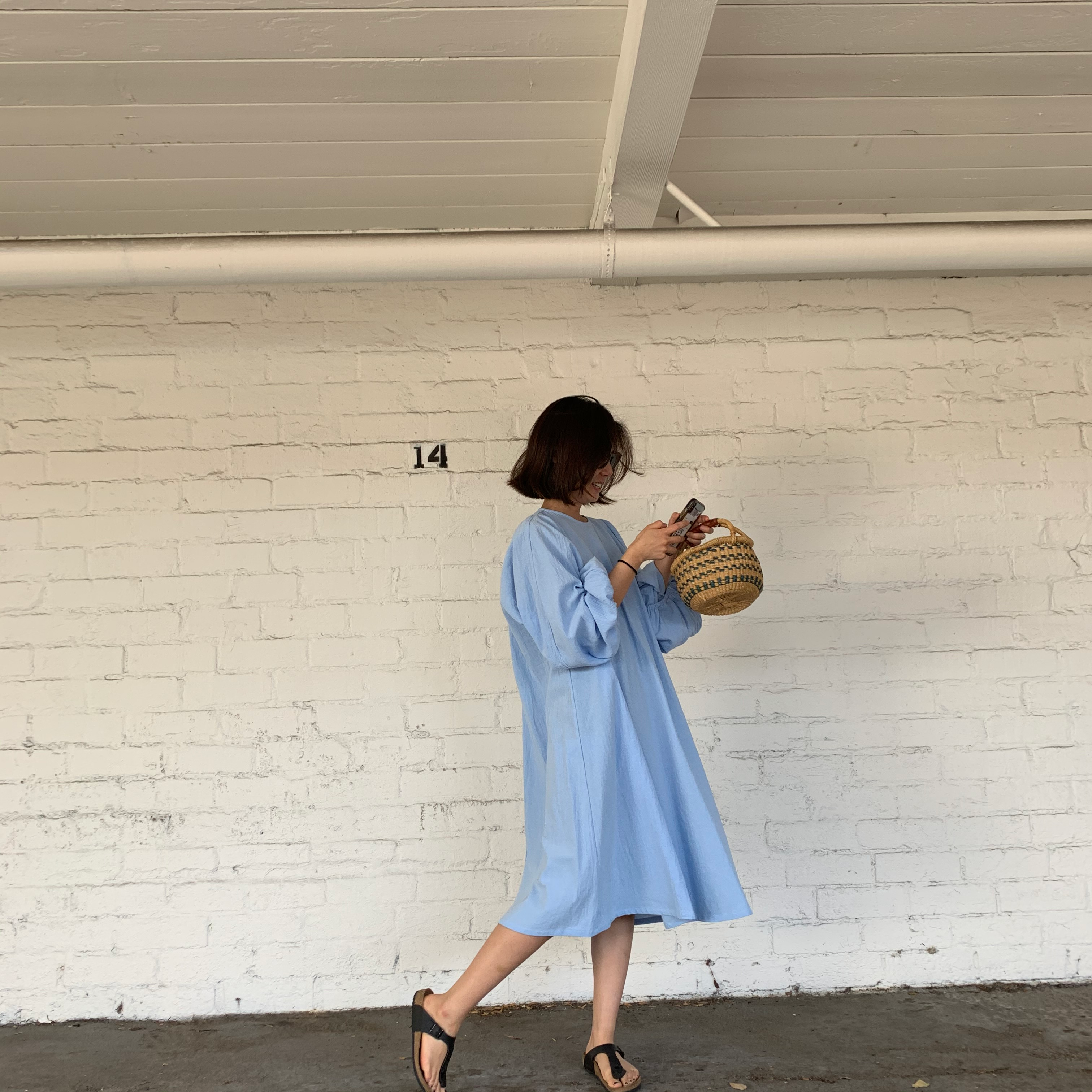 Ogden Dress Baby Blue for wholesale on Faire0