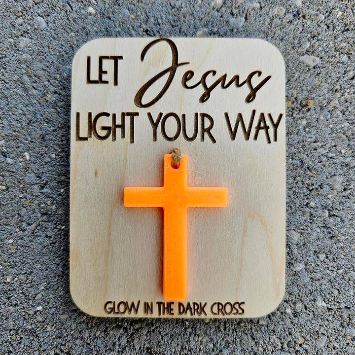 BD Lasers INC. - Wholesale Keychain - Unisex - Glow in the Dark Cross- Let Jesus Light Your Way3