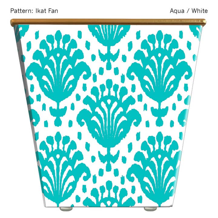 Ikat Fan Cachepot Container Only for wholesale by Hedge Farm Candles and Containers