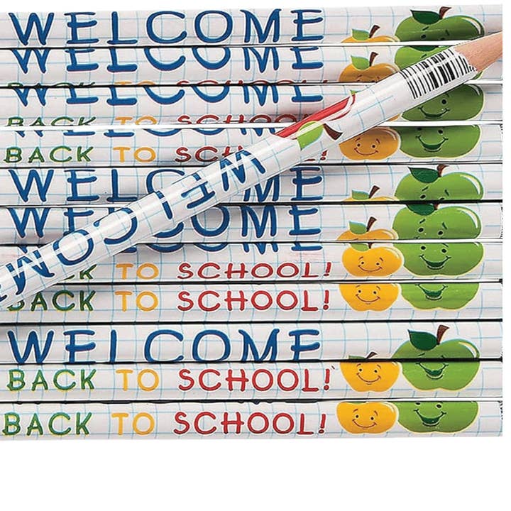 4E's Novelty 32 Pack Welcome Back Pencils, Motivational Pencils for Kids for wholesale by 4E's Novelty