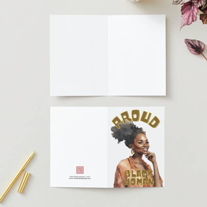 Self Care Tribe - Wholesale Everyday Greeting Card - Proud Black Woman Greeting Card1