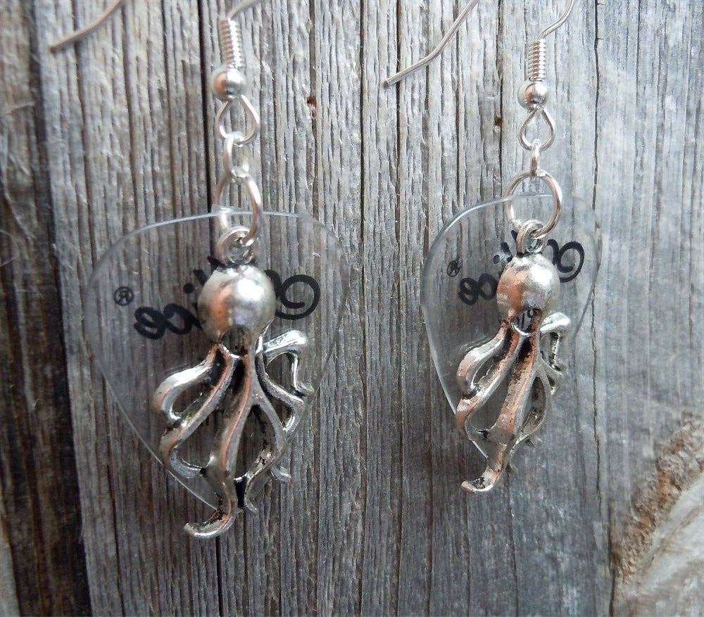 Simply Raevyn - Wholesale Dangle Earrings - Octopus Charm Guitar Pick Earrings39