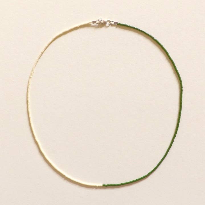 Ettori - Wholesale Beaded/pearl necklace - Cora Necklace // Pistachio & Sand0