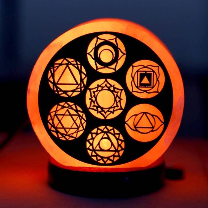 7 chakra - 2 pz lampada di sale dell'Himalaya USB per la vendita all'ingrosso da parte di Ethike.eu