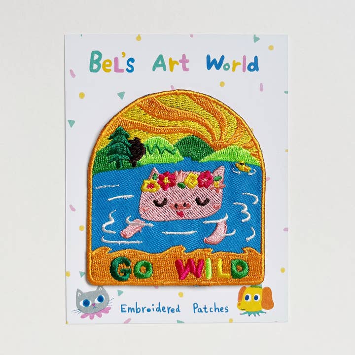 Gå vild/vildsimning Iron On Patch för wholesale av Bel's Art World