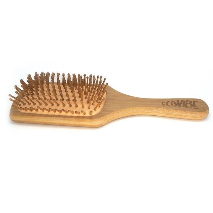 Bamboo Paddle Hairbrush for wholesale by EcoVibe