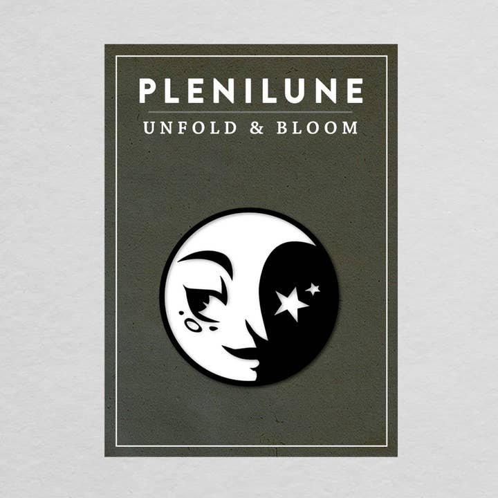 Plenilune Logo Enamel Pin for wholesale by Plenilune