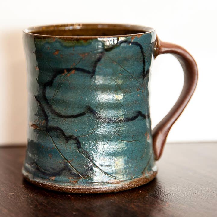 Blue Cloud Diner Mug for wholesale by Alec Hoogland Ceramics