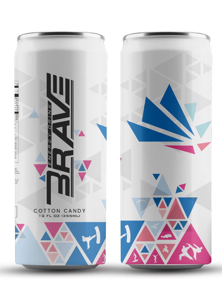 Barbe à papa Brave Energy Drink pour la vente par Brave Energy Drink and Beverages