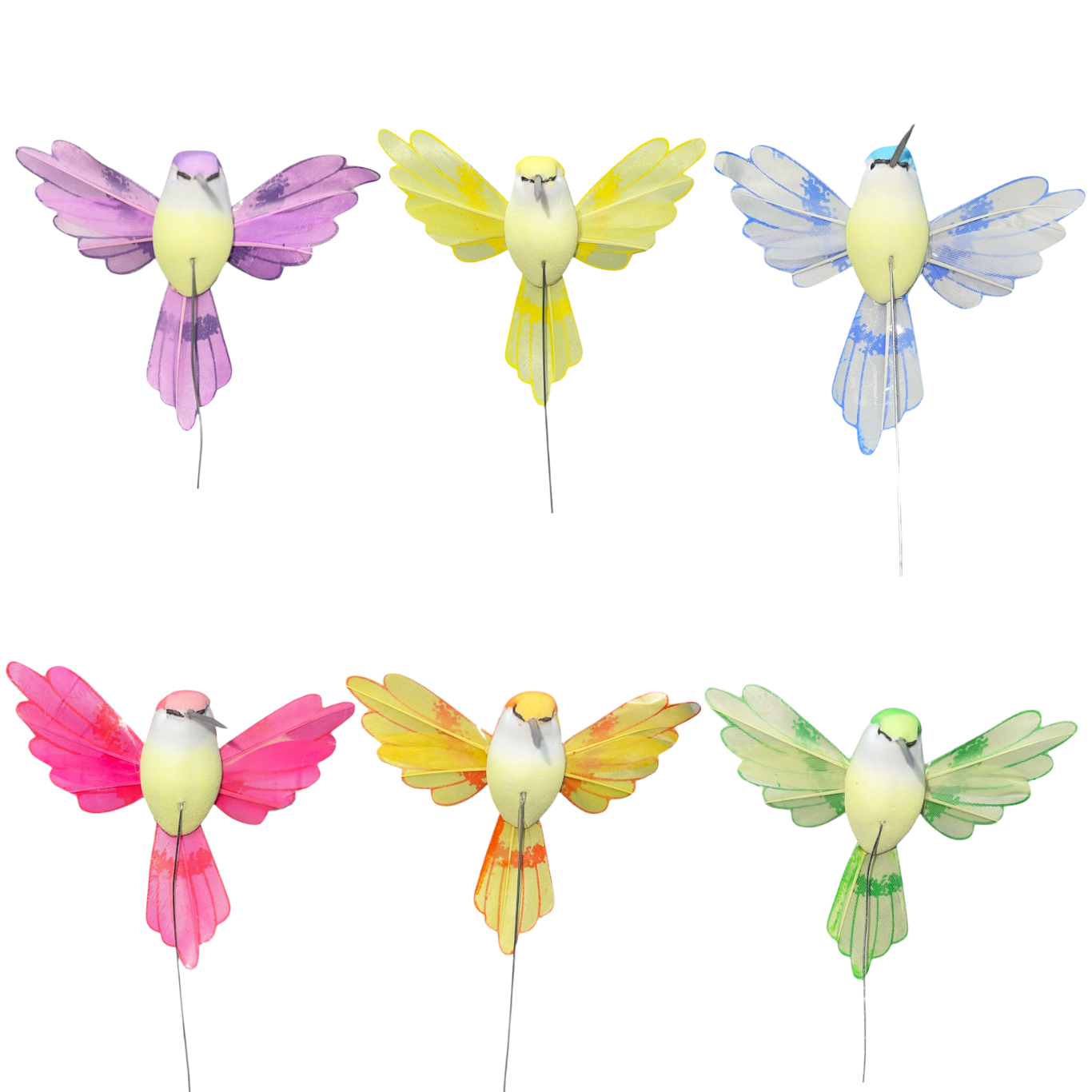 Thompson Wholesale - Wholesale Garden/Lawn Stake - Assorted Feathered Birds on Wire Picks (120 PC)10