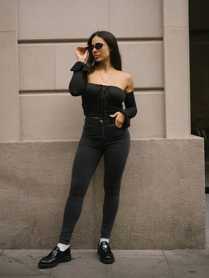 SKINNY HIGH RISE - GRAU für den Großhandel von Matcha Jeans