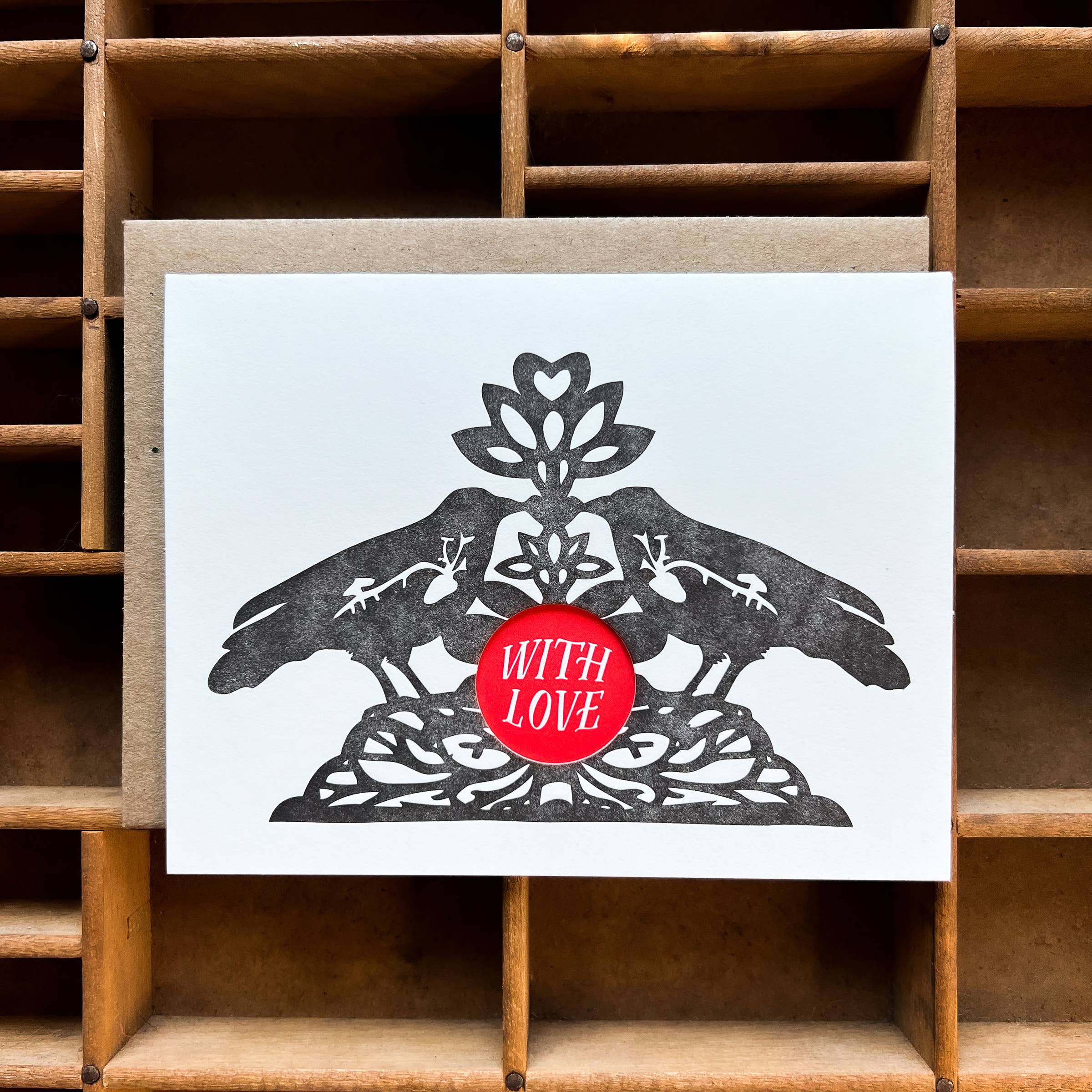 Blackbird Letterpress - Wholesale Love Card - lovebirds with love card1