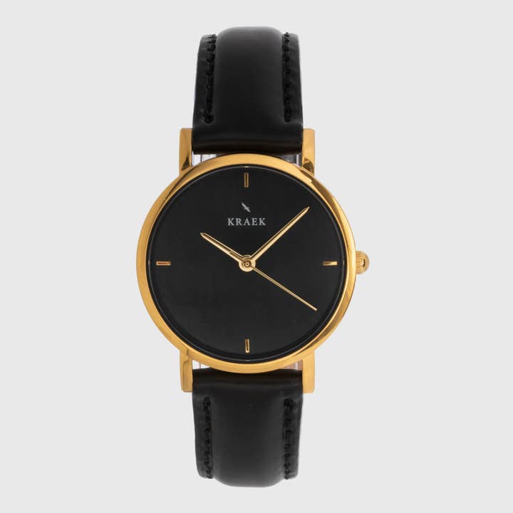 Jill | Gold | Black | 32 mm for wholesale by KRAEK Watches