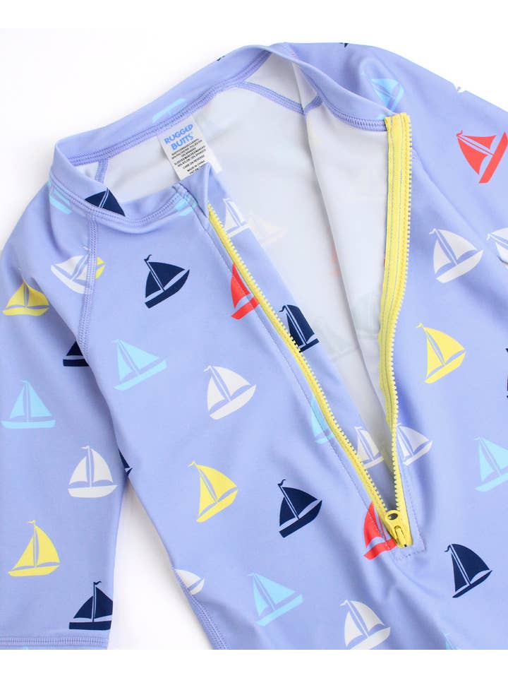 Blue Baby Boys Down By The Bay Long Sleeve One Piece Rash Guard Swimsuit
for wholesale on Faire4
