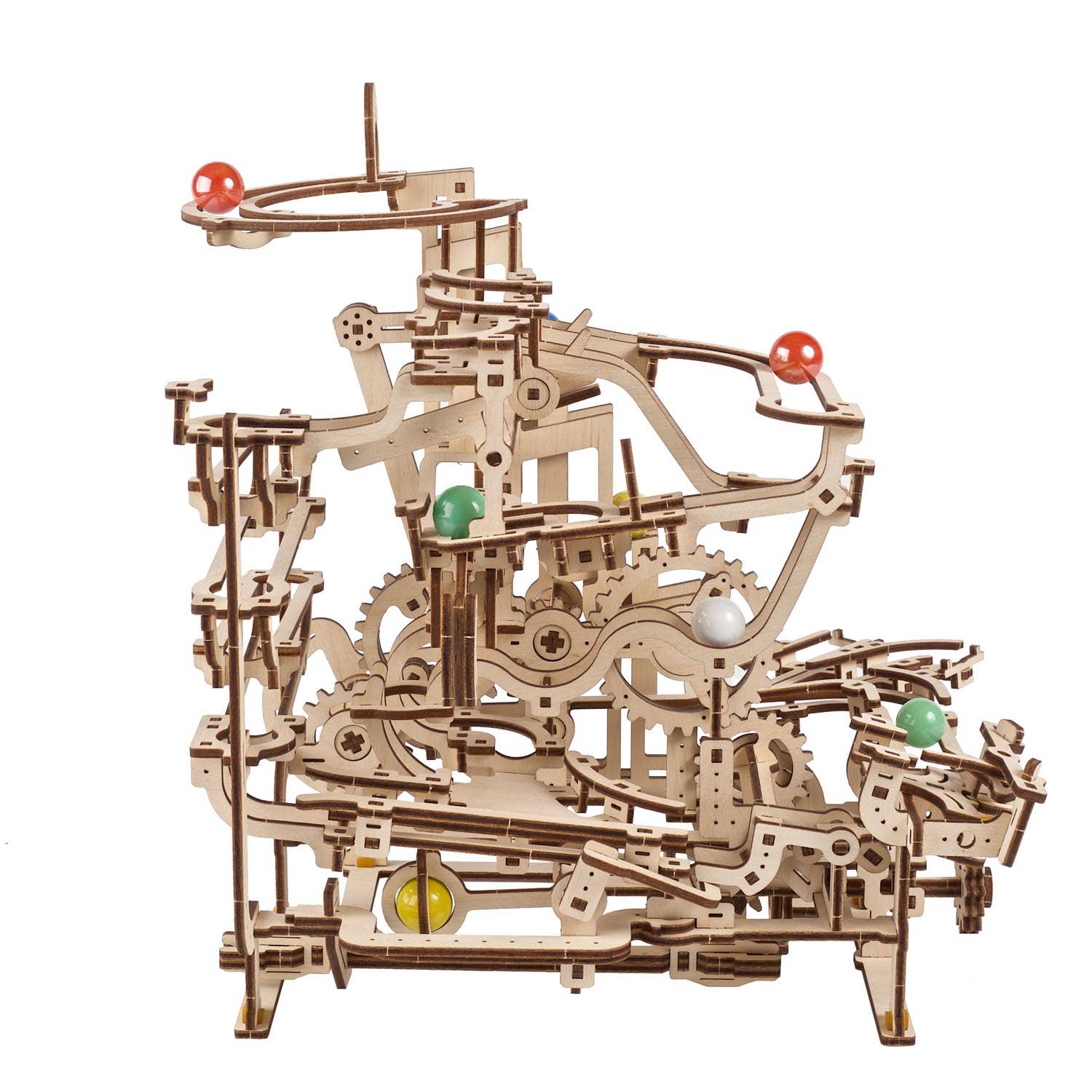 Ukidz LLC - Wholesale DIY Craft Kit - UGears Marble Run Tiered Hoist -3 -Wooden 3D Puzzles - DIY5