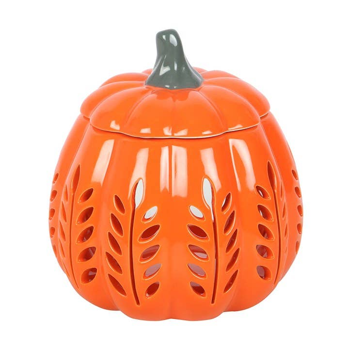Something Different Wholesale – wholesale Wax warmer – Orange Autumn Leaf Cut Out Pumpkin Oil Burner and Wax Warmer1