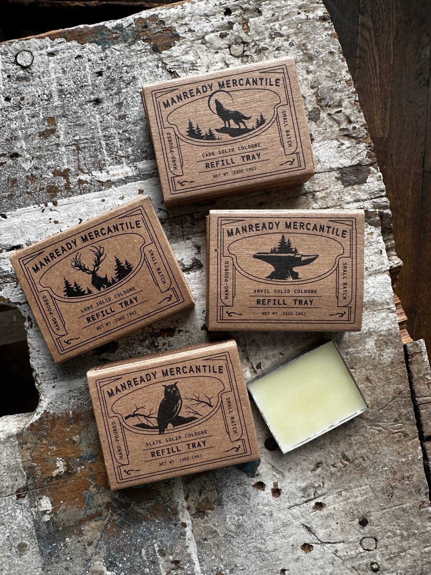 Manready Mercantile - Wholesale Solid Cologne - ANVIL | Solid Cologne | Refill Tray2