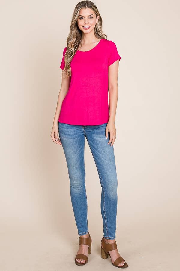 Fuchsia TA1789 Basic T-shirt for wholesale on Faire3
