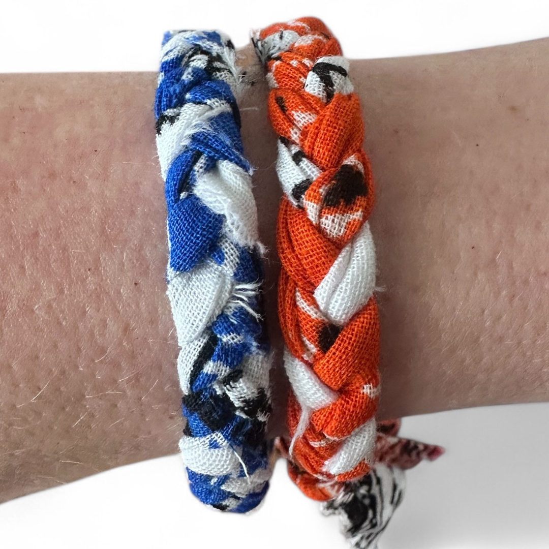 Karma Cat Jewelry Co. - Wholesale Woven/Braided Bracelet - Custom Bandana Bracelet / School Spirit, Cheer, game day3