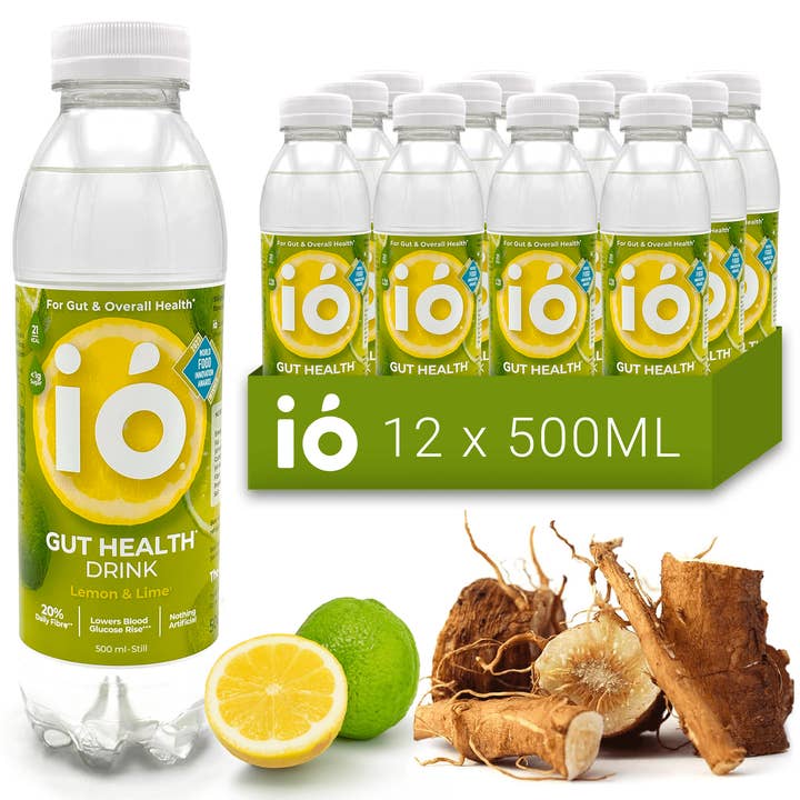 ió - gut health drink - lemon & lime (12 x 500ml) for wholesale by ió - gut health drink