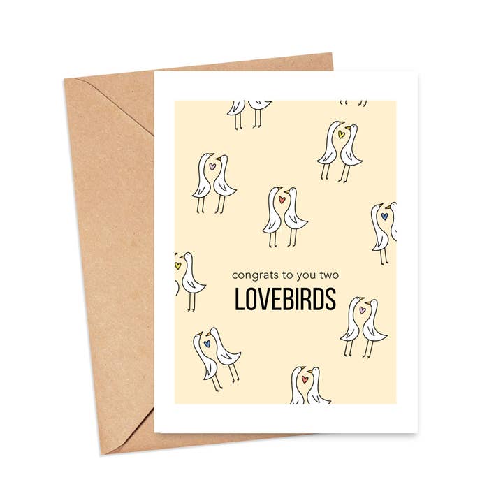 Congrats to You Two Lovebirds Card for wholesale by Simply Happy Paper