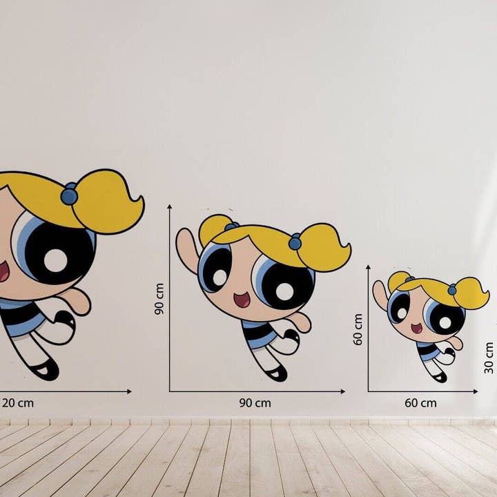 Power Girls BUBBLES Nursery Wall Stickers Decal Art Vinyl for wholesale by Wonderwallsboutique