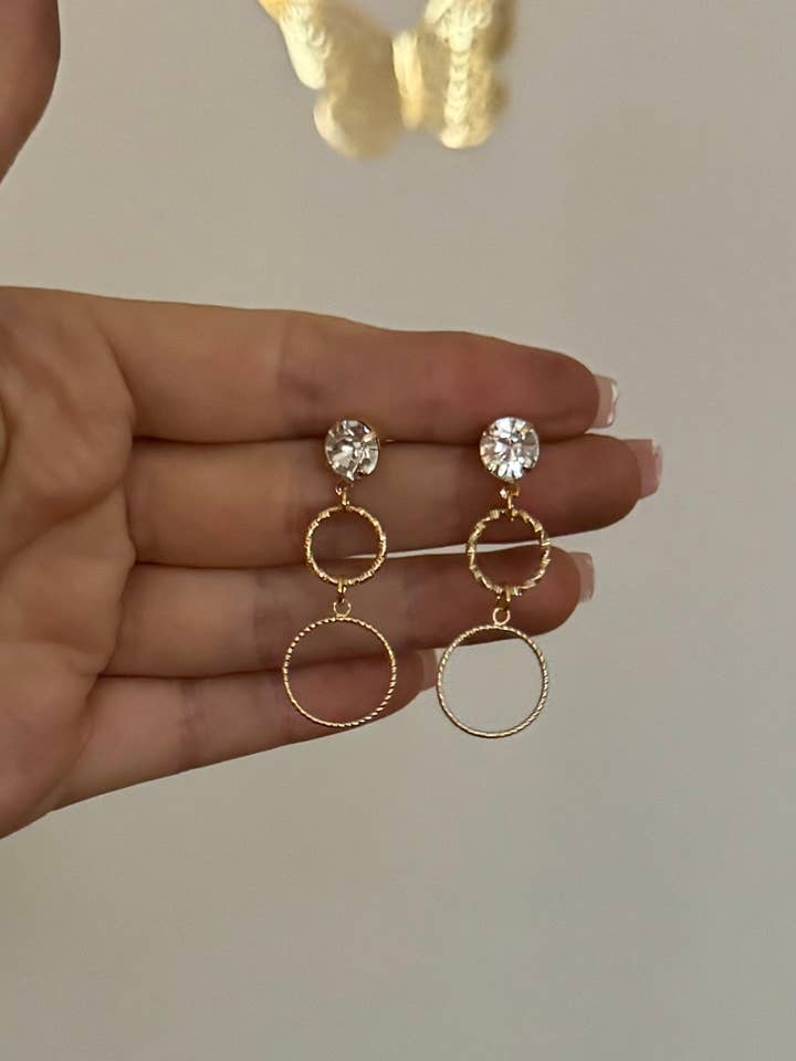 Round Everyday Boutique Prom Homecoming Earrings for wholesale by Louie Love